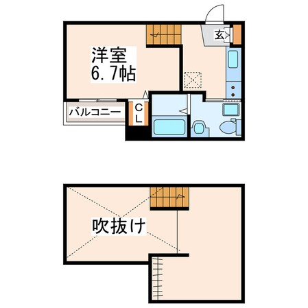 Affitto熊本駅南の物件間取画像